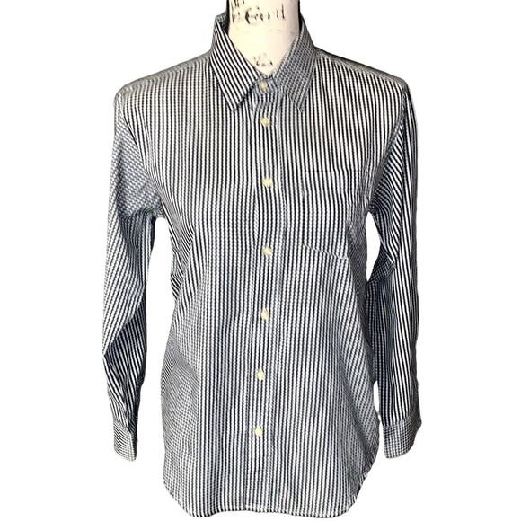 CHAPS black & white checked button down shirt 14 - Picture 1 of 6